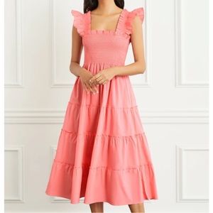 Hill House The Ellie Nap Dress Coral Poplin, Size XS